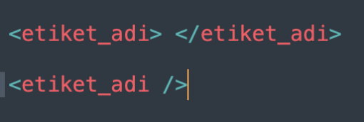 html etiketi nasil tanimlanir
