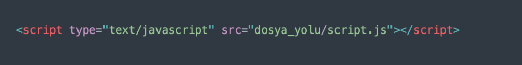 js external tanimlama